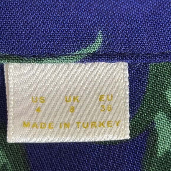 Anthropologie Maeve Bateau Buttondown Tie Front Shirt in Blue - Size 4 - Picture 6 of 9